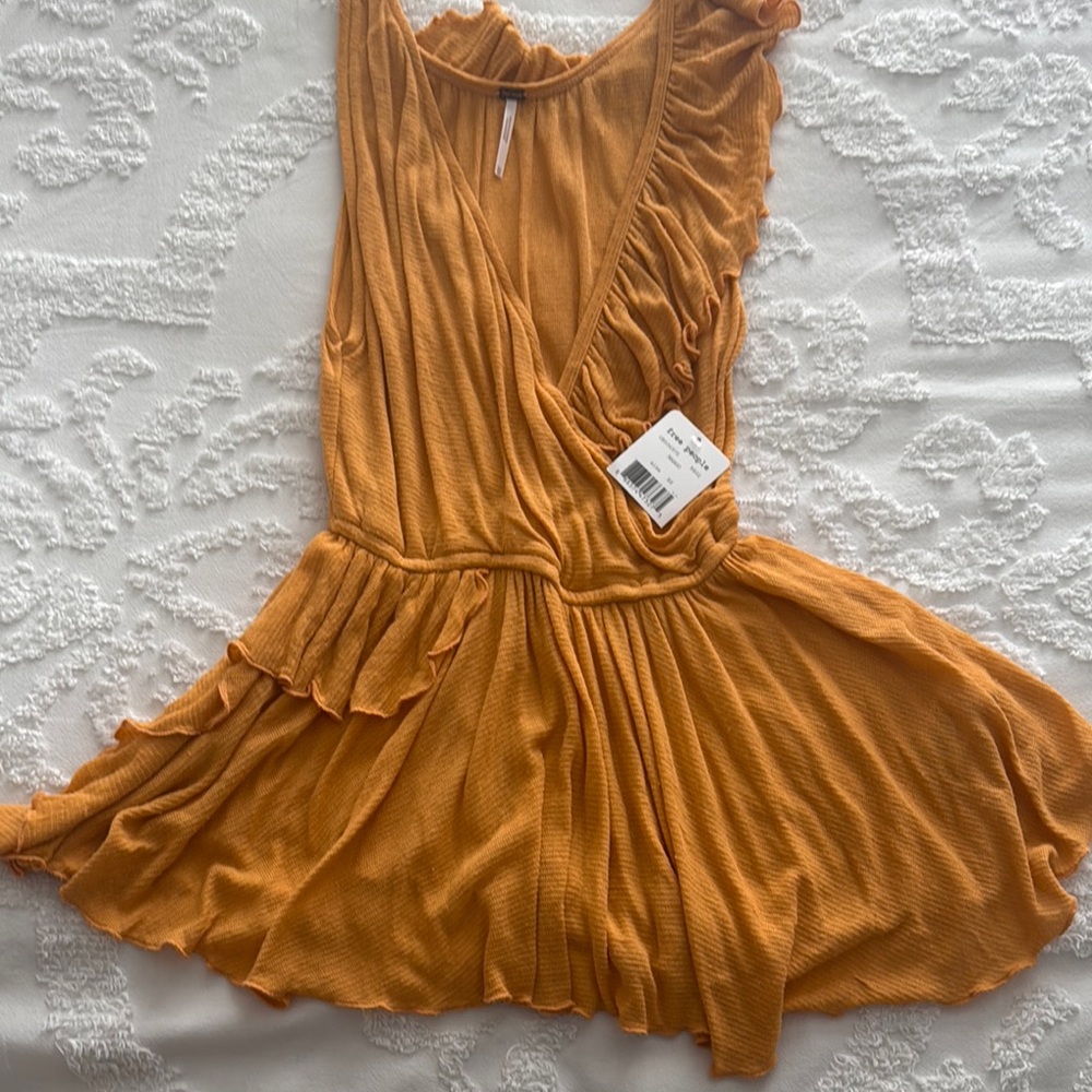Ruffled Mustard Yellow Dress